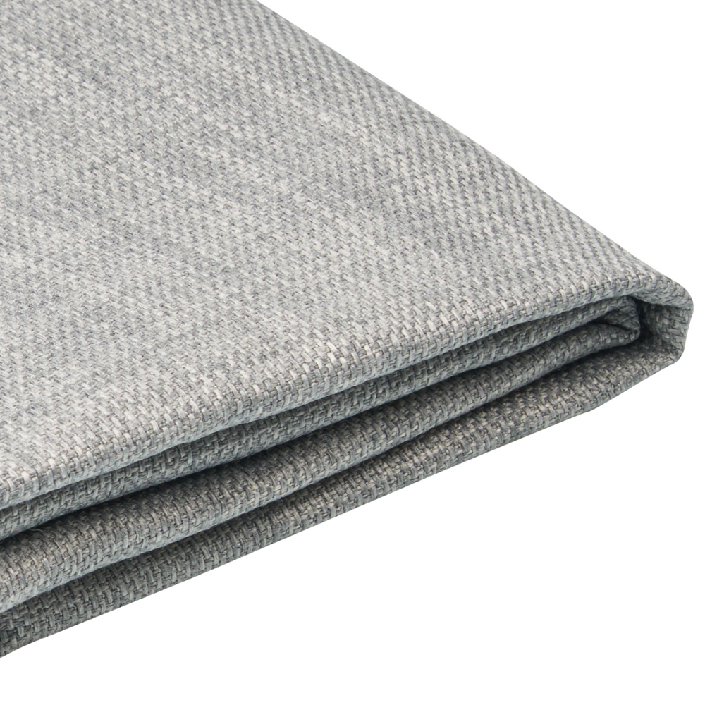 foto del prodotto rivestimento telaio letto in tessuto grigio chiaro poliestere lavabile 140 x 200 cm sfoderabile lavabile