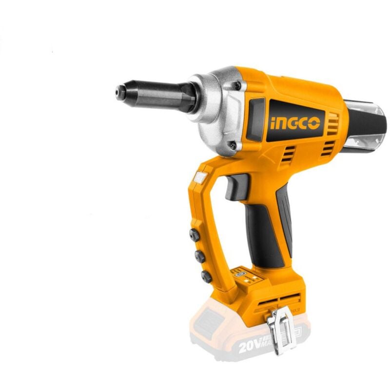 foto del prodotto rivettatrice batteria 20v nudo ingco
