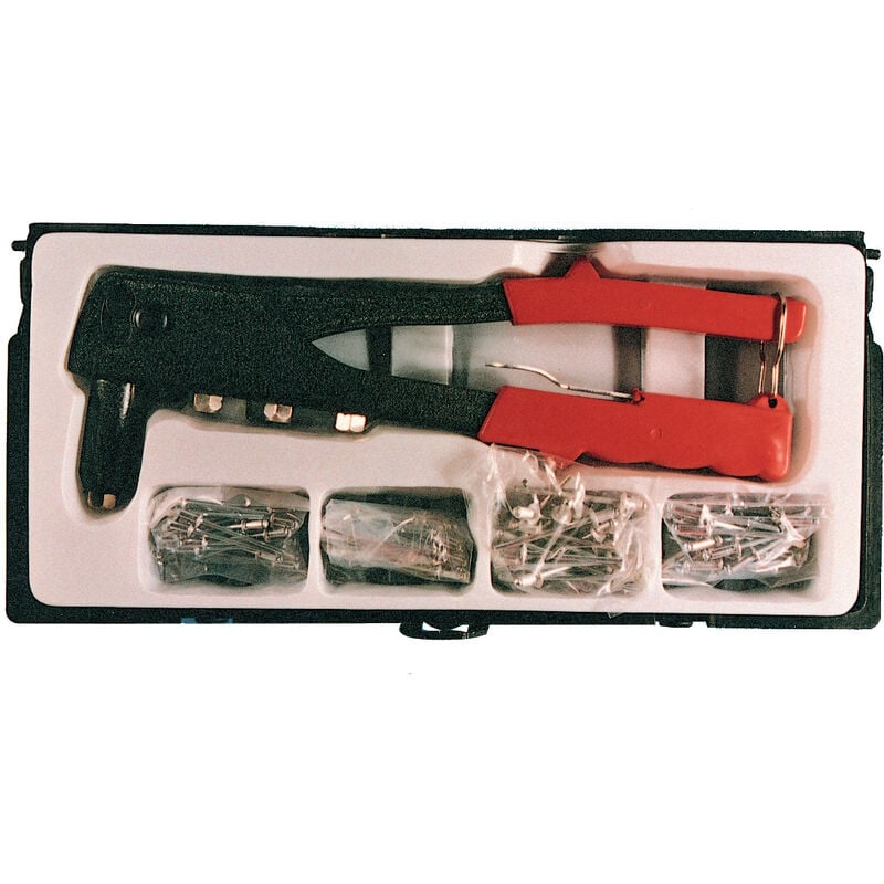 foto del prodotto rivettatrice in kit con 60 rivetti