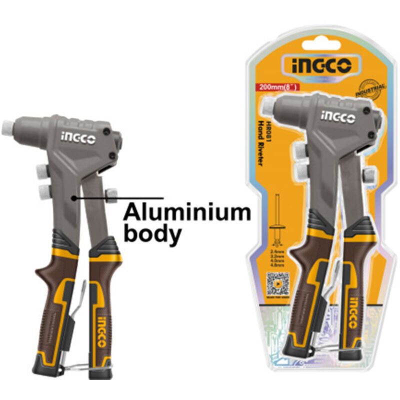 foto del prodotto rivettatrice manuale in alluminio ingco hr081