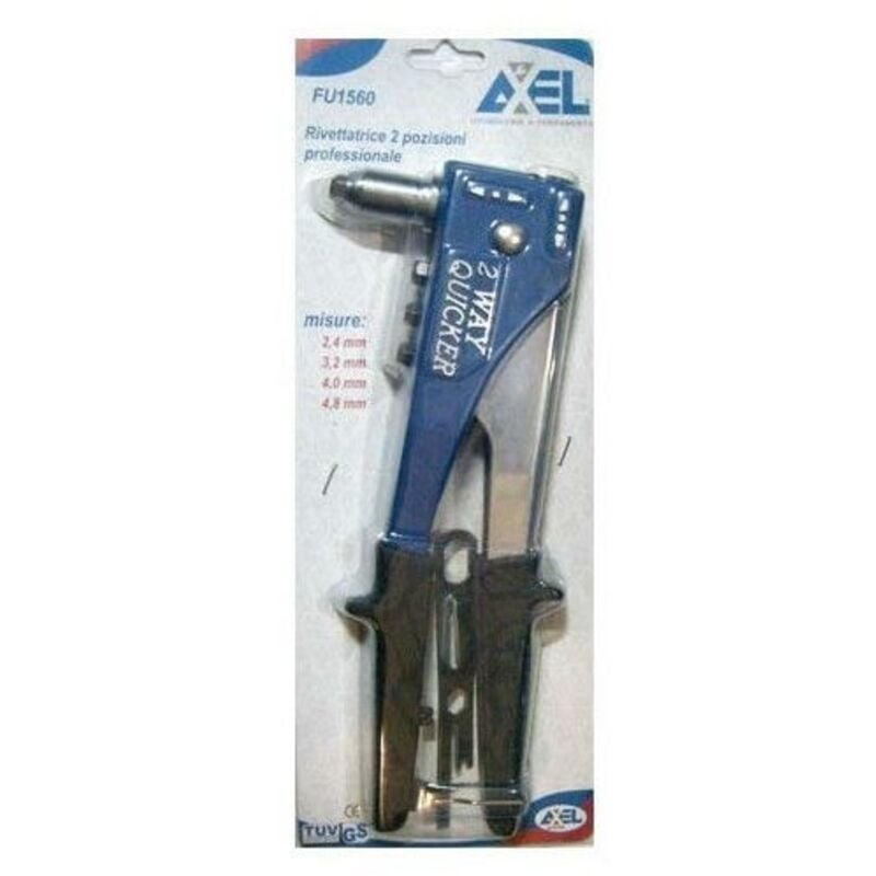 foto del prodotto rivettatrice manuale professionale testa girevole 4 testine pinza rivetti fu1560