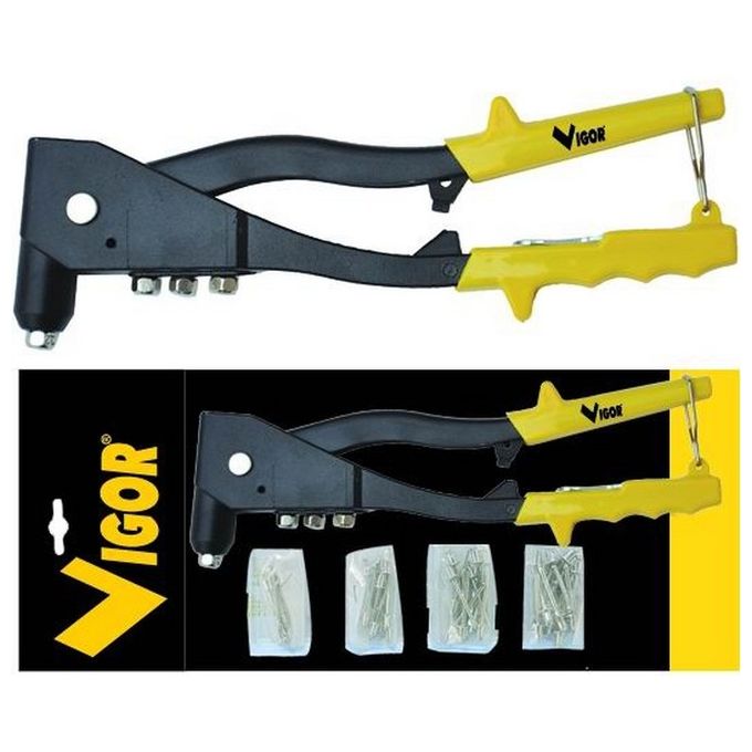 foto del prodotto rivettatrici a mano vigor kit+60 rivetti misti mm.2,4-4,8