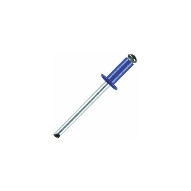 foto del prodotto rivetti alluminio chiodo acciaio zincato testa blu ral 5017 4.8x12mm 500pz sacto
