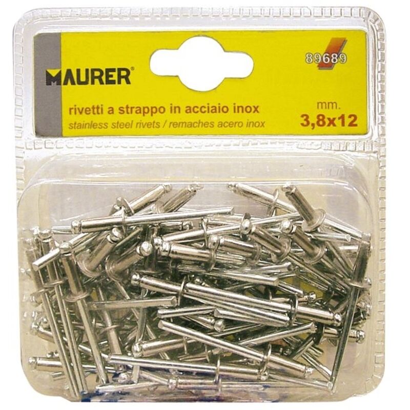 foto del prodotto rivetti alluminio maurer 3,8x 9mm blister 75pz