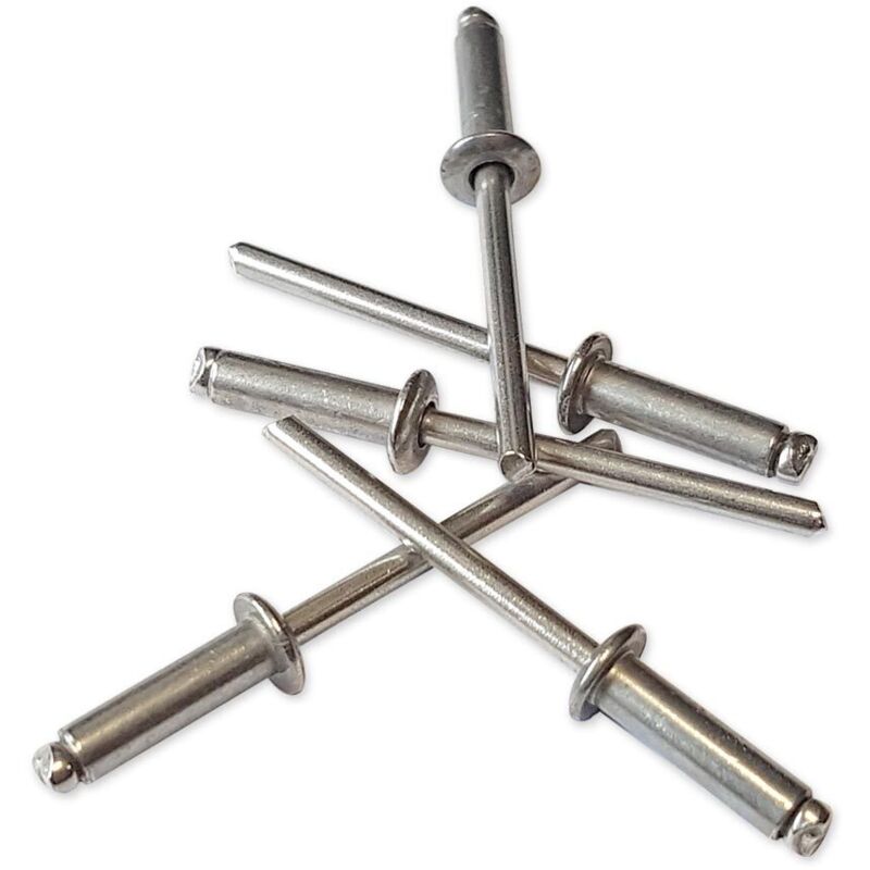 foto del prodotto rivetti in acciaio inox a2 aisi 304, 4 x 18 mm 250 rivetti a strappo