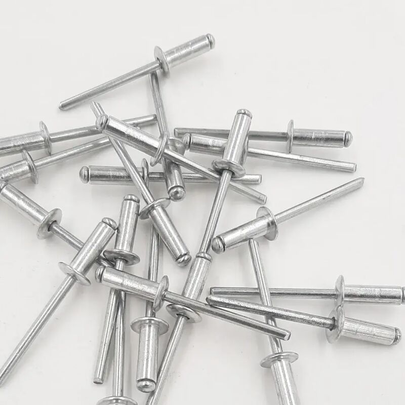 foto del prodotto rivetti in alluminio con chiodo in acciaio diametro 4 mm - lunghezza 14 mm - spessore fissabile s 8.5 10.5 mm