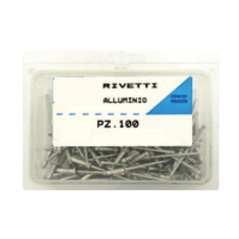 foto del prodotto rivetti in alluminio confezione 100 pezzi misura 3,2 x 9