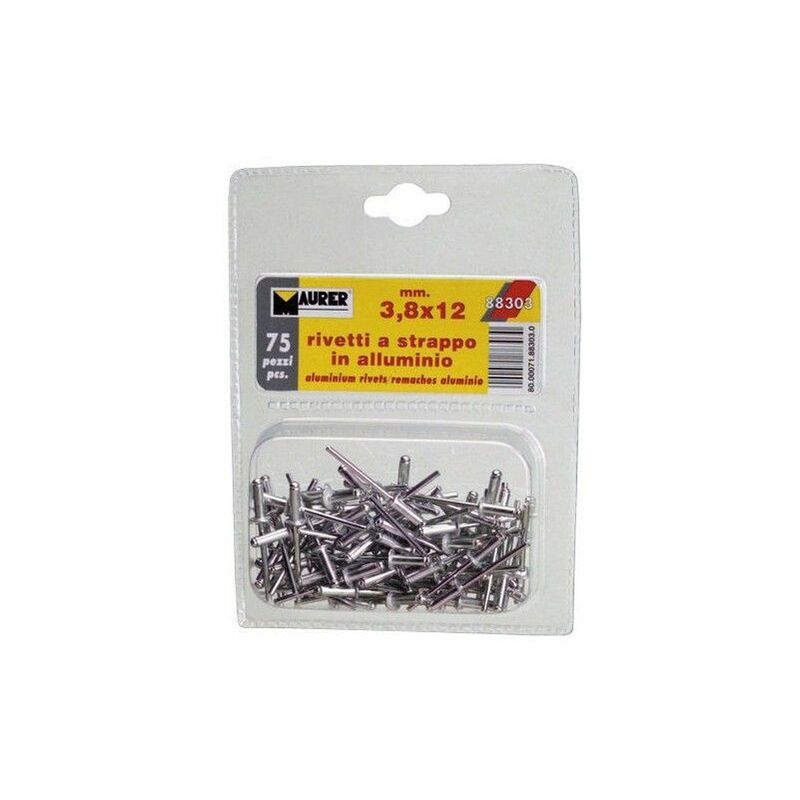 foto del prodotto rivetti maurer 3,40x12 mm. 75 pezzi 