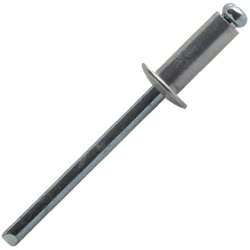 foto del prodotto rivetti standard a testa piatta in alluminio acciaio asd 4x16mm confezione da 250 pezzi