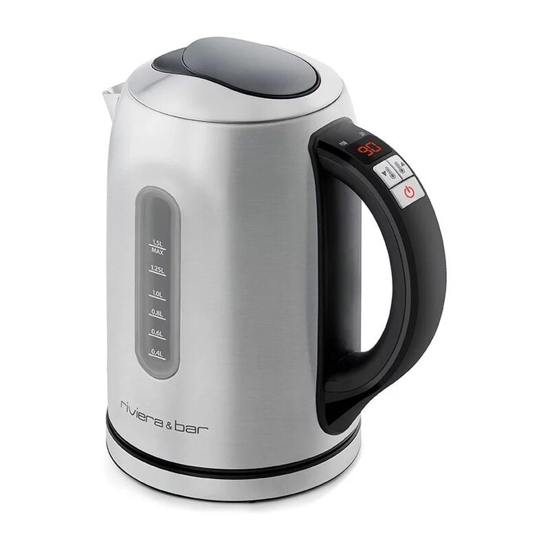 foto del prodotto riviera bar bollitore senza fili 1,5 l 2200 w acciaio inox nero bbt460