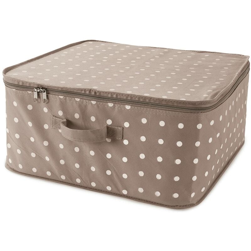 foto del prodotto rivoli custodia, tessuto, marrone bianco, 46x46xh.20x20.5 cm compactor