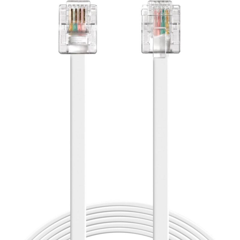 foto del prodotto rj11 rj11 cavo per linea fissa telefonica, 1,8 m, colore white sandberg