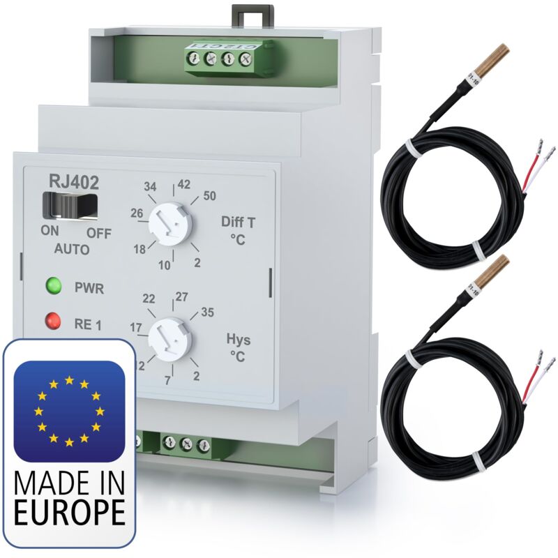 foto del prodotto rj402 interruttore differenziale temperatura, grigio elektrobock