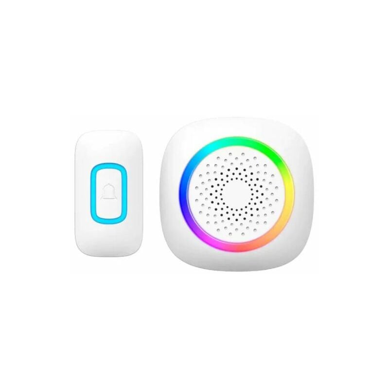 foto del prodotto rl campanello campanello senza fili alimentato a batteria con luminoso display a led campanello per porta 3995