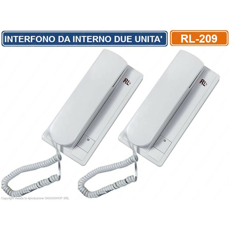 foto del prodotto rl citofono interfono da parete 2 unita da interno intercomunicante ac 220v dc 6v