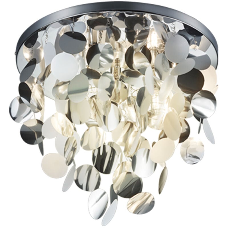 foto del prodotto rl design plafoniera soggiorno camera da letto illuminazione lampada a sospensione cromo argento reality r60895031