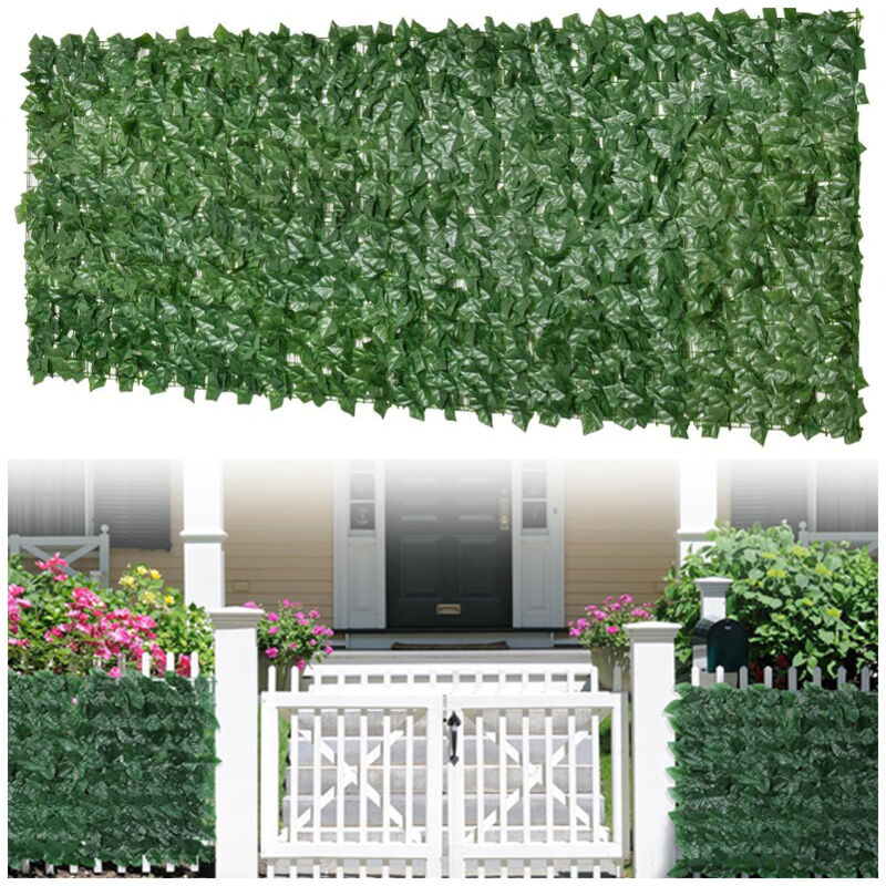 foto del prodotto rnemitery 1 x 3 m siepe artificiale recinzione con foglie artificiali recinzione per balcone esterna per interni recinzione antifurto decorazione