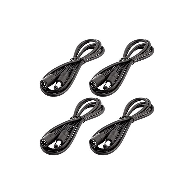 foto del prodotto rnemitery 4pcs 1 m dc 12v cavo di estensione cc 5,5 mm x 2,1 mm cc 0 36 v cordo elettrico elettrico elettrico per monitoraggio dell auto,