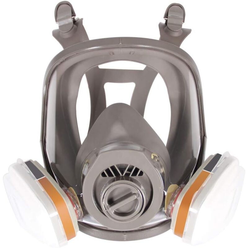 foto del prodotto rnemitery 6800 respiratore a pieno facciale, elmetto di protezione facciale per verniciatura, vapori organici e polveri, due tipi di connettori