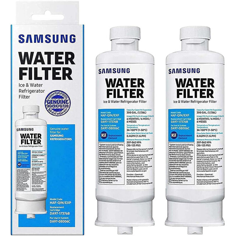 foto del prodotto rnemitery confezione da 2 filtri di ricambio per l acqua del frigorifero da97 17376b da97 08006c haf qin haf qin exp per frigoriferi multiporta