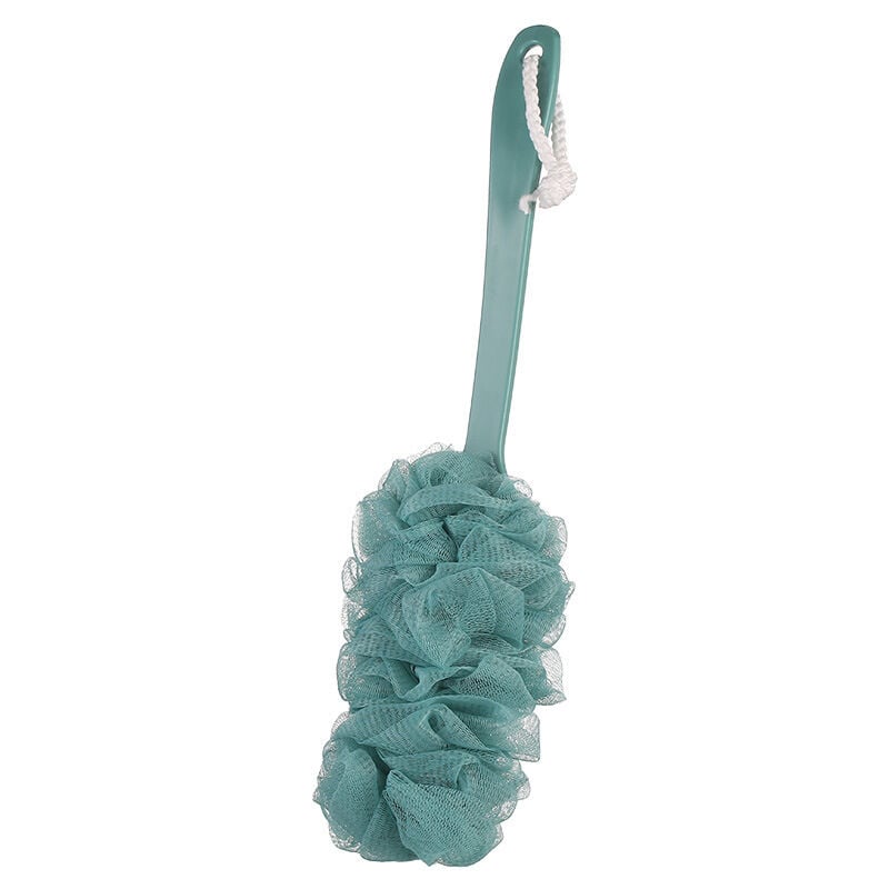 foto del prodotto rnemitery fiore da doccia con manico lungo spazzola da bagno sospesa spazzola per la schiena resistente spazzola in spugna da bagno spazzola da