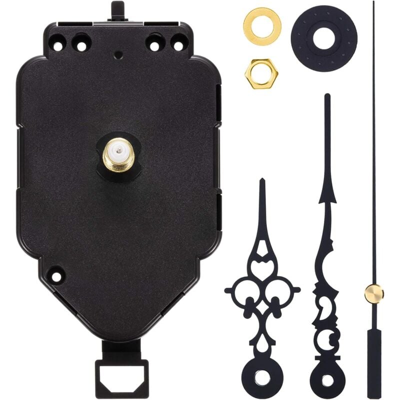 foto del prodotto rnemitery movimento dell orologio a pendolo kit movimento al quarzo fai da te meccanismo di ricambio dell orologio a pendolo lunghezza albero 0,9 