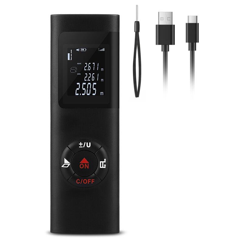 foto del prodotto rnemitery telemetro laser 60 m, ipsxp misuratore di distanza laser digitale portatile calcolo del volume della superficie funzione