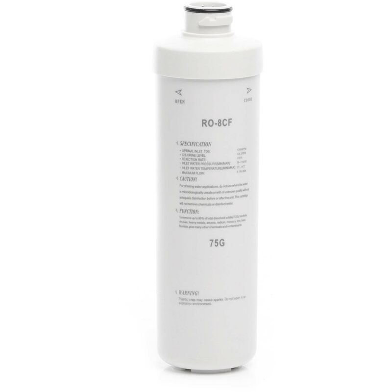 foto del prodotto ro 8cf 75g membrana osmosi inversa, capacit di filtrazione 75 gpd 285 l giorno, per depuratori acqua naturewater