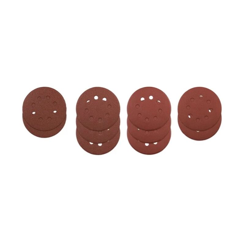 foto del prodotto ro125a10 10 carte abrasive 125mm universali levigatrice rotorbitale ryobi