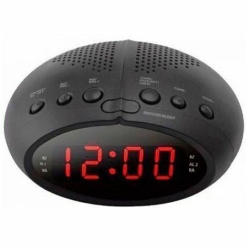 foto del prodotto roadstar radio sveglia digitale display led rosso radiosveglia comodino fm cr 2466