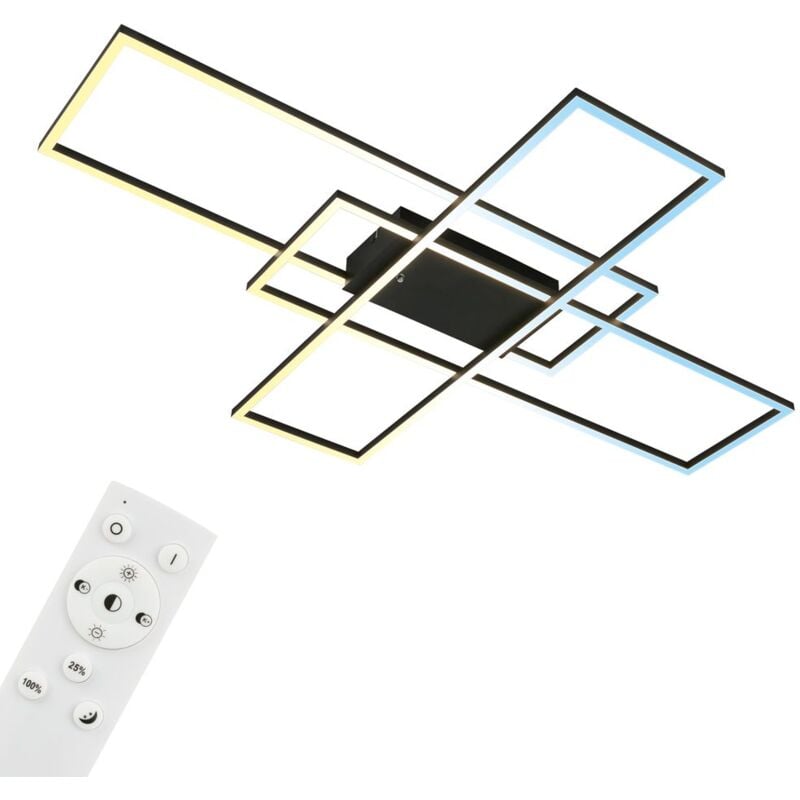 foto del prodotto roami lampada da soffitto a led, dimmerabile, telecomando, nero briloner