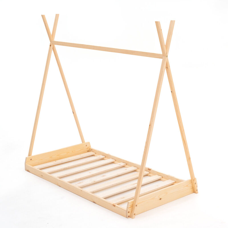 foto del prodotto robincool letto per bambini tipi montessori legno ecologico tipi dreams 150x75x138 cm per materasso di 149x70 cm ghirlanda led