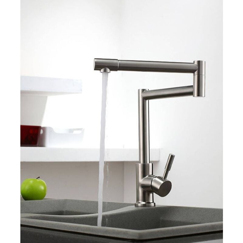 foto del prodotto robinet de cuisine bec sup rieur orientable nickel bross 