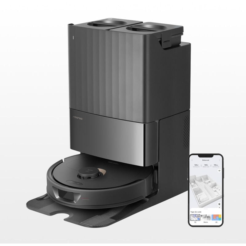 foto del prodotto roborock q revo maxv robot aspirapolvere e lavapavimenti nero 7000pa wi fi