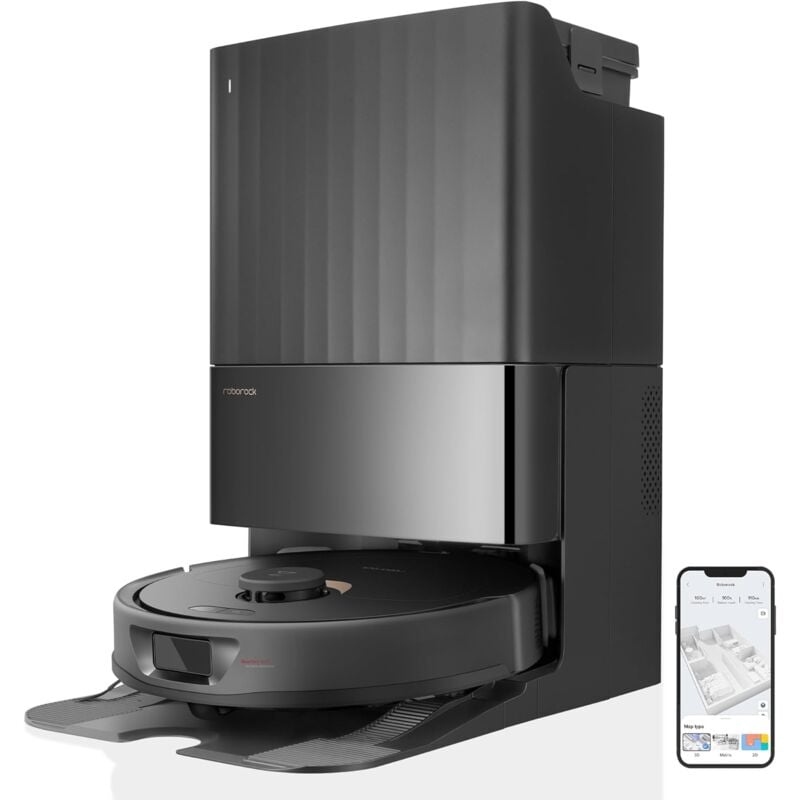 foto del prodotto roborock qrevo pro robot aspirapolvere, mop autopulente con acqua calda, mop retrattile, aspirazione 7000 pa, doppio panno rotante, evitamento