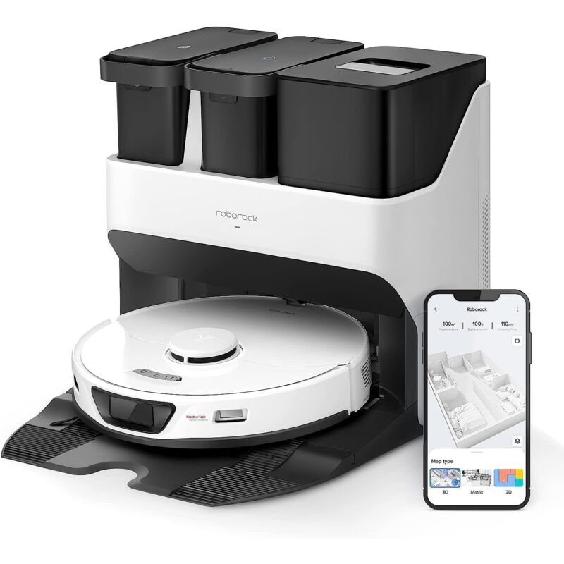 foto del prodotto roborock s7 max ultra robot aspirapolvere con base autosvuotante autolavante autoasciugante autorigenerante autopulente 5500 pa, prevenzione attiva