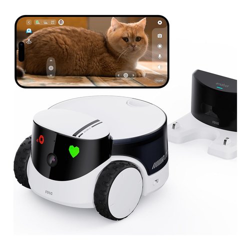 foto del prodotto robot animali smart enabot ea0405 rola petpal white e black