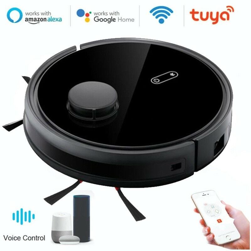 foto del prodotto robot aspirapolvere smart wifi con navigazione laser tuya