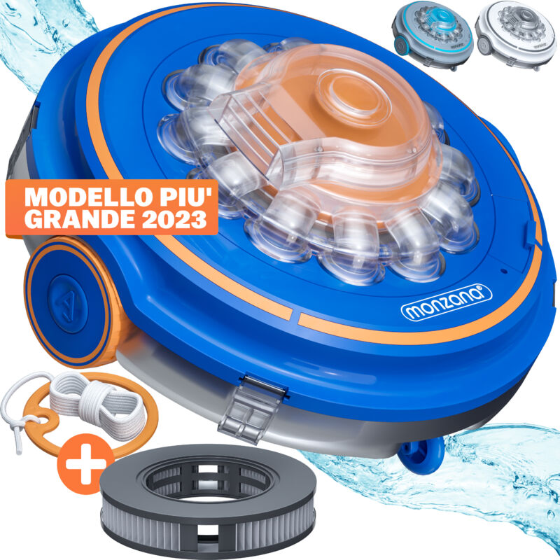 foto del prodotto robot da piscina poolboy600 cordless automatico con lamelle morbide aspirapolvere a batteria pulizia swimmingpool poolboy600 blau de poolboy600