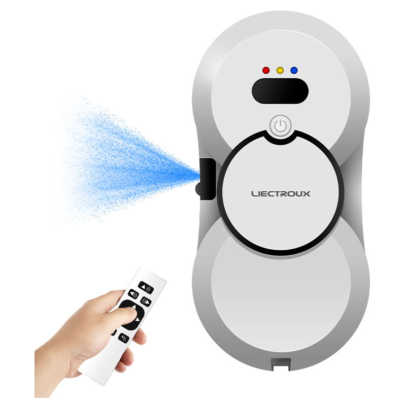 foto del prodotto robot elettrico per la pulizia delle finestre liectroux hcr 10, spruzzo d acqua a ultrasuoni, instradamento ai, motore senza spazzole, serbatoio