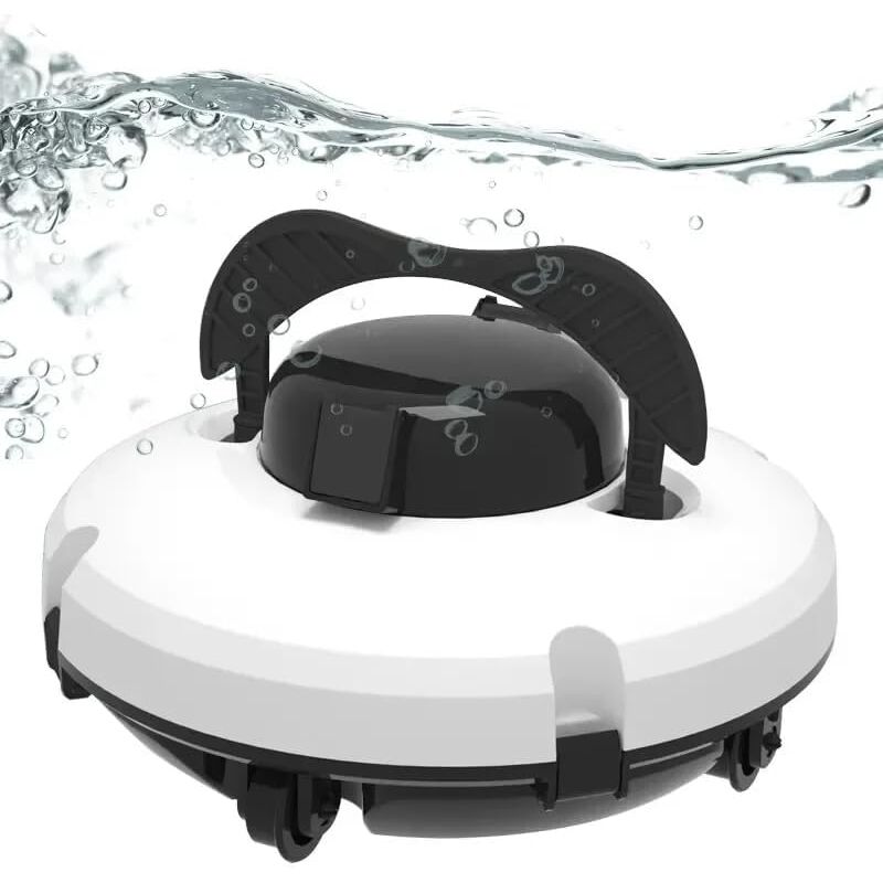 foto del prodotto robot pulitore piscina, robot aspirapolvere senza fili, livello impermeabile ipx8, grande capacit batteria 5200 mah, per piscine fino a 100 metri