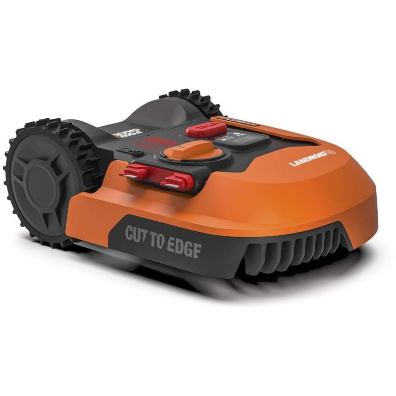 foto del prodotto robot tagliaerba landroid wr153e a batteria 20 v area di taglio 1 500mq lama flottante, base a scomparsa carica laterale taglia fino al bordo worx