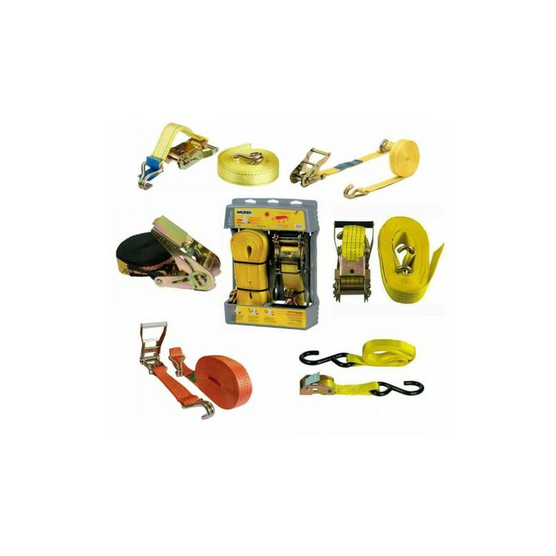 foto del prodotto robur cinghia con cricchetto cintura tenditore per ancoraggio blocco fissaggio 27787v mt 5 27787 
