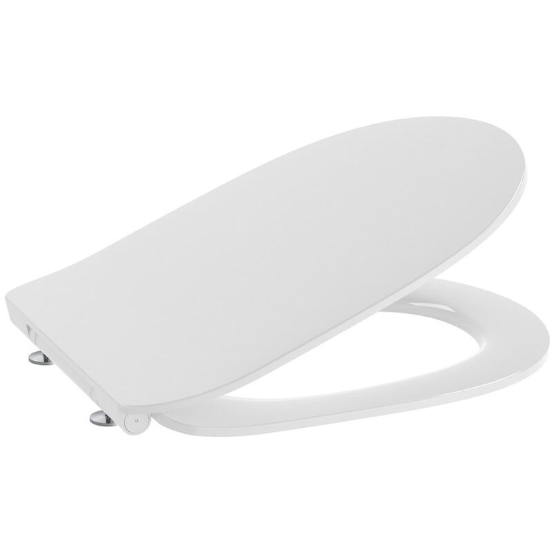 foto del prodotto roca sedile wc the gap round double slim con freno a caduta chiusura rallentata a801d12003 