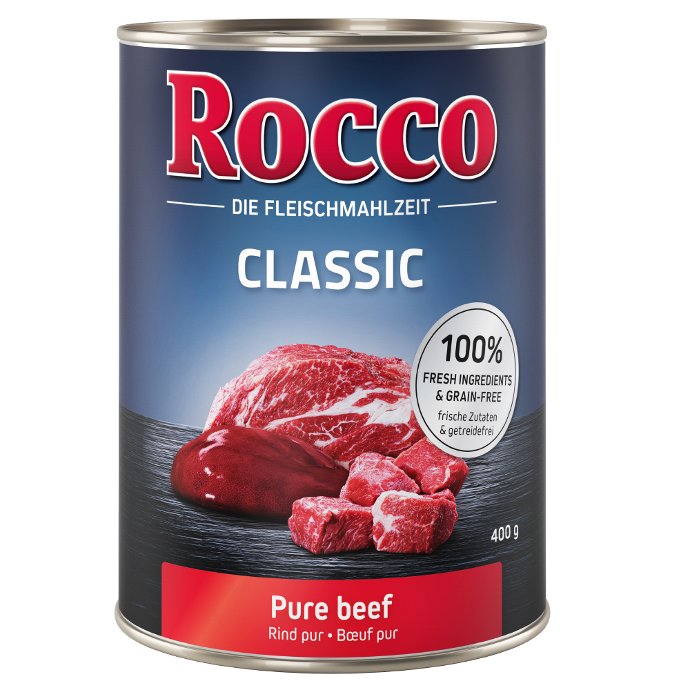 foto del prodotto rocco 1 x 400 g alimento umido per cani classic manzo puro