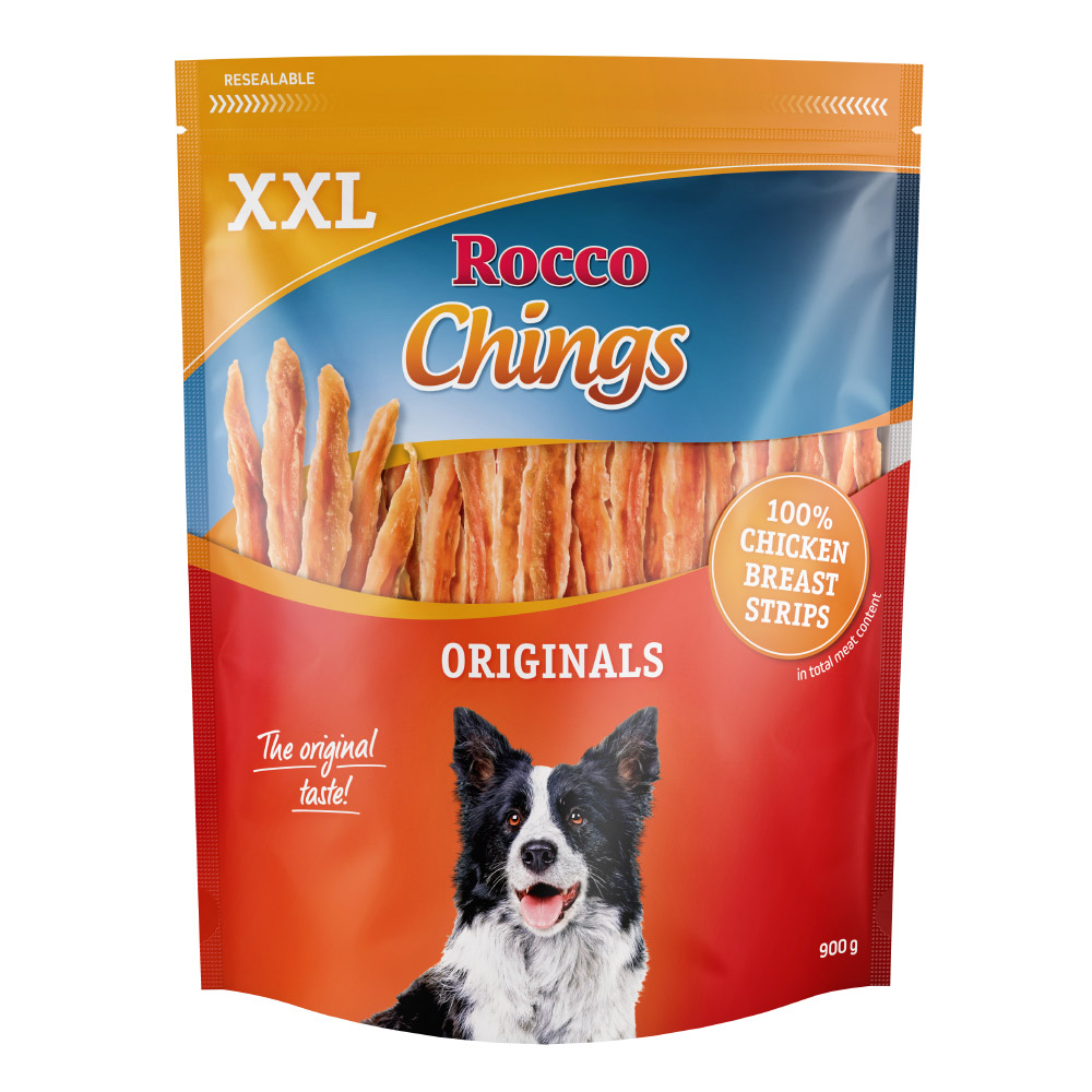 foto del prodotto rocco chings xxl 900 g strisce petto di pollo
