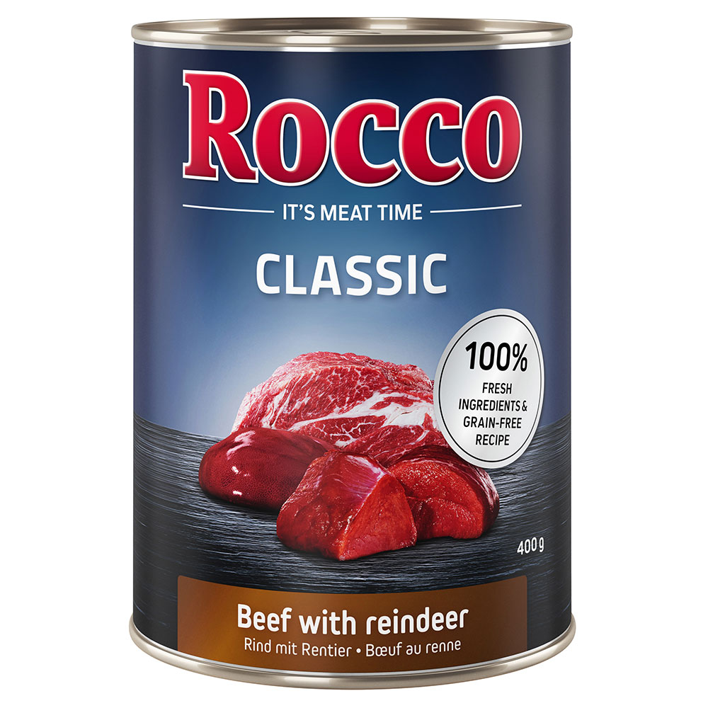 foto del prodotto rocco classic 6 x 400 g alimento umido per cani manzo con renna