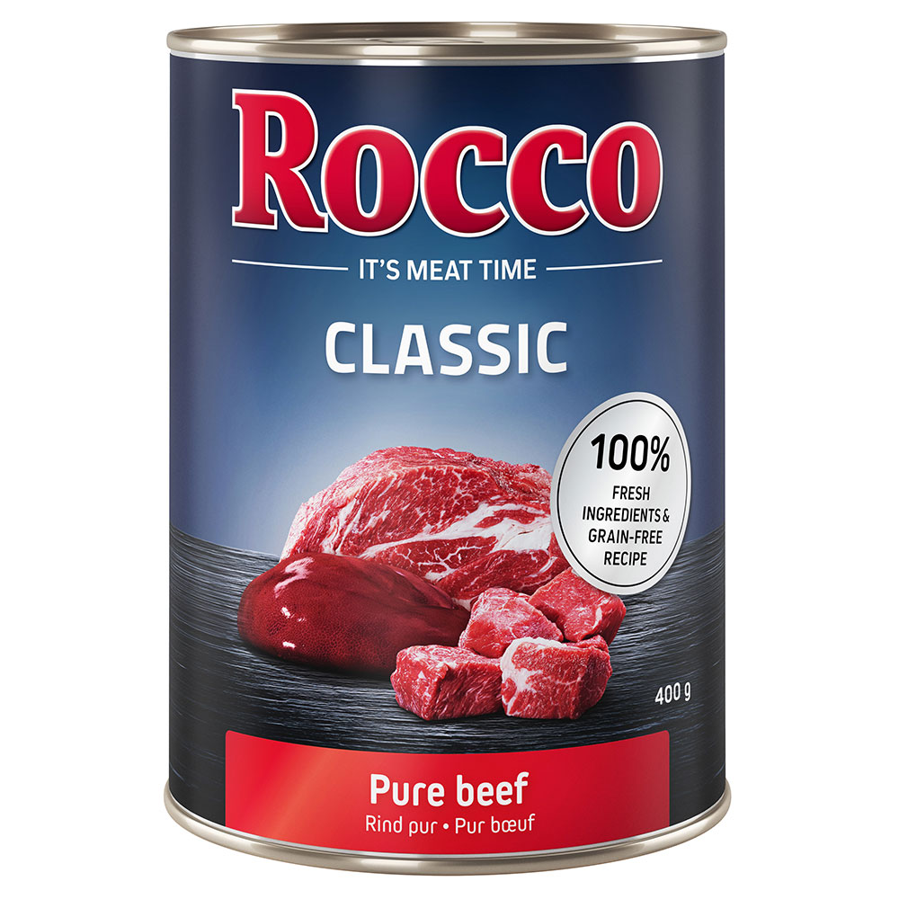 foto del prodotto rocco classic 6 x 400 g alimento umido per cani manzo puro