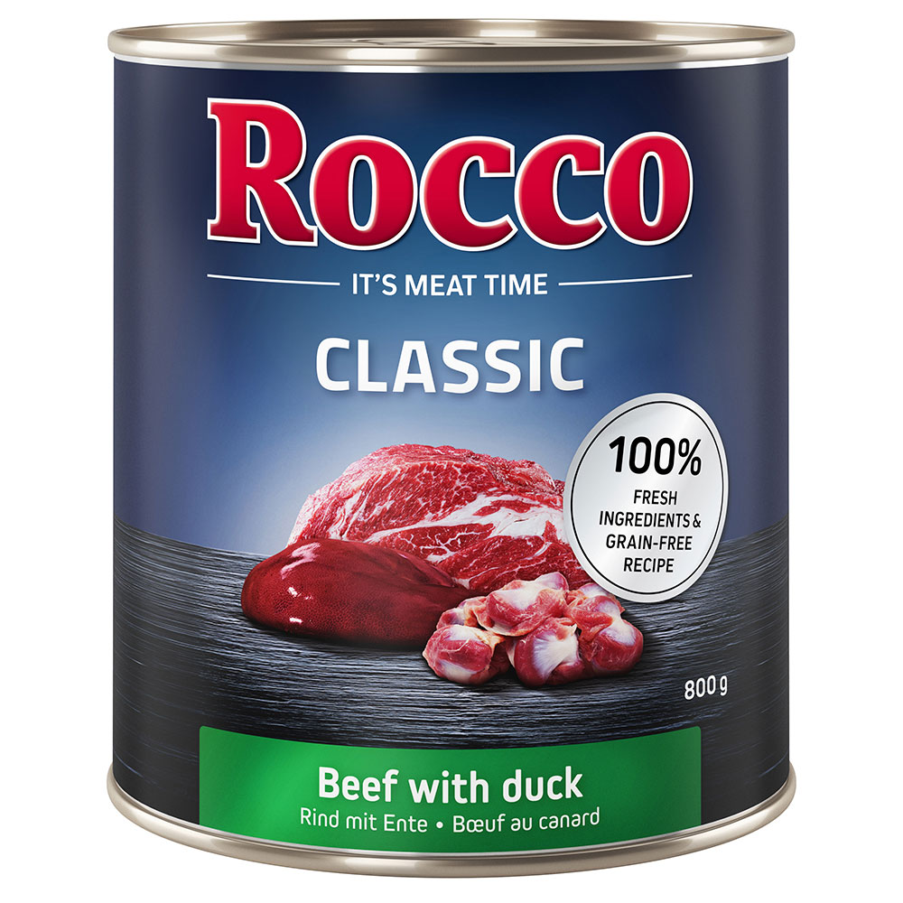 foto del prodotto rocco classic 6 x 800 g alimento umido per cani manzo con anatra
