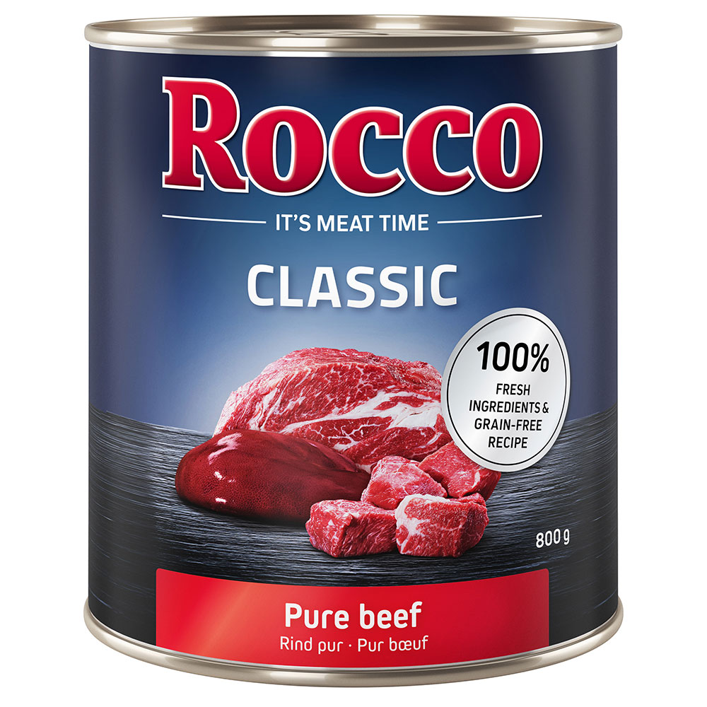 foto del prodotto rocco classic 6 x 800 g alimento umido per cani mix 2 6 gusti a base di manzo